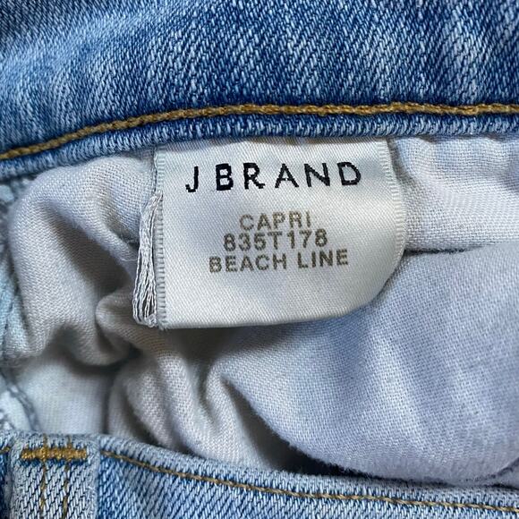 J Brand Capri Beach Line Jeans Light Blue - 24 Excellent - Cropped Fit - Picture 14 of 16